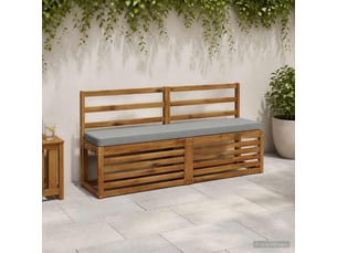 Lot de 2 coussins de banc, coussins d'assise vught 100 % polyester gris cf58483