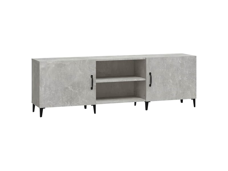  Meuble tv - banc tv - meuble de rangement gris béton 150x30x50 cm bois d'ingénierie  - Conforama A