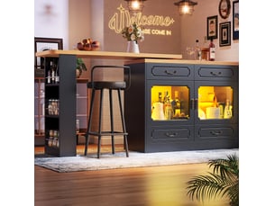Bar coloris bicolore MEUBLIV - 203 cm