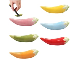 Repose-baguettes en céramique en forme de chili, porte-cuillère, support à couverts de dessin animé, porte-baguettes de table, accessoires