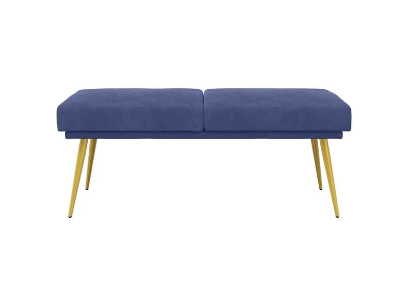  Banc d'entrée, banc à double couche bleu police 120x45x46 cm velours  - Conforama E