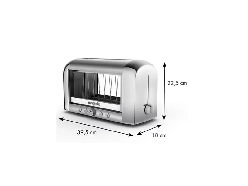  Magimix - grille-pains 1 fentes 1450w noir  11541 - vision 11541 - Conforama E