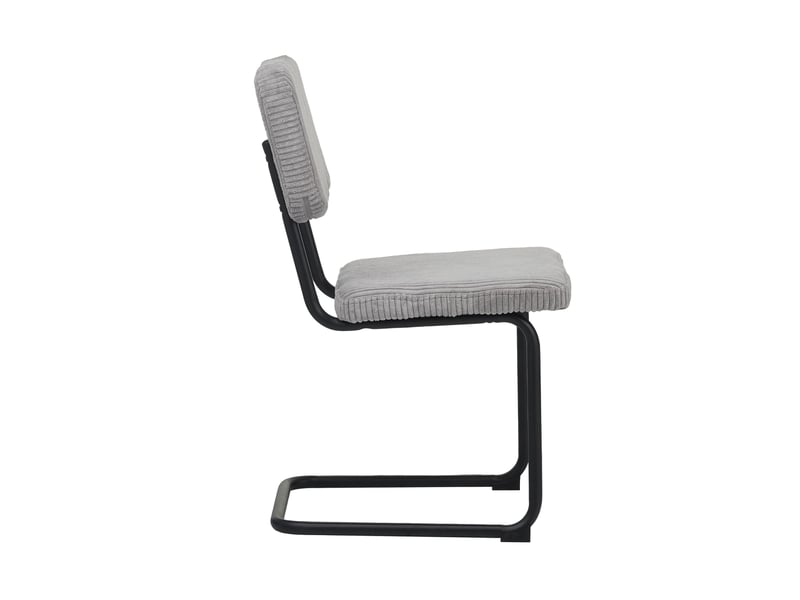 Ensemble repas table ronde naturel + 4 chaises velours gris - scandi - Conforama E