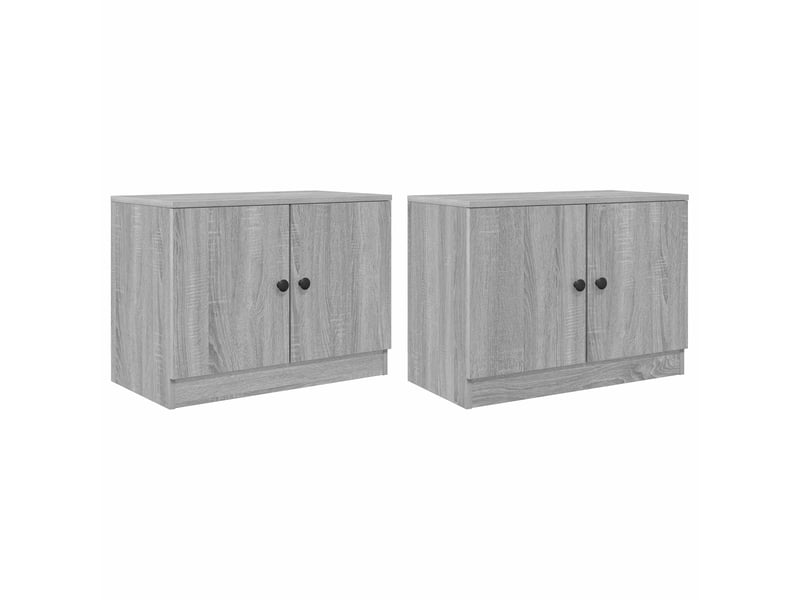Table de chevet - table de rangement pour lit mezzanine 2 pièces sonoma gris - Conforama C