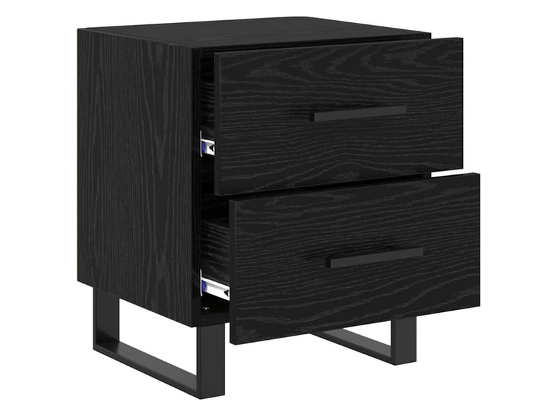  Table de chevet - cabinet de chevet - table de nuit chêne noir 40 x 35 x 47,5 cm  - Conforama D