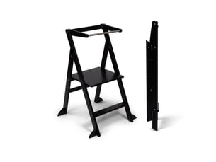 Tour d'apprentissage pliable « step'n'fold », noir, avec support supplémentaire