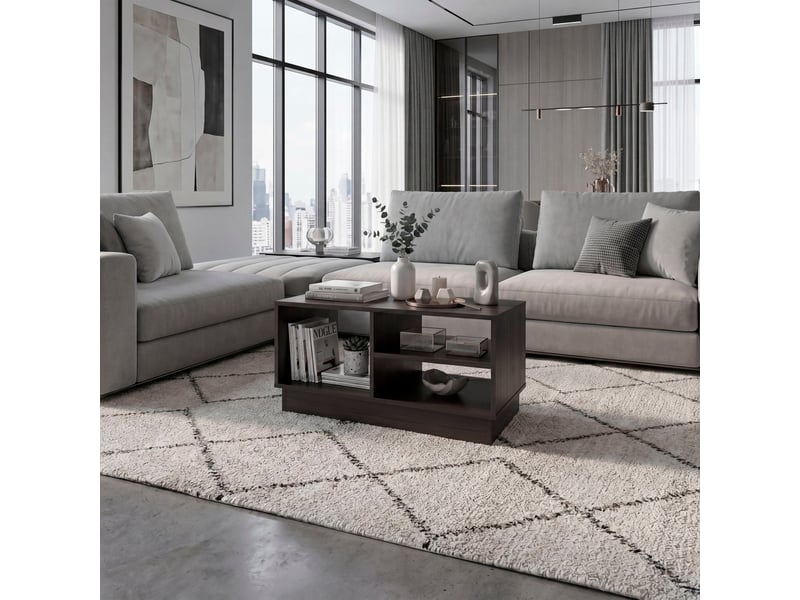  Table basse caoba de 80 cm, noyer  - Conforama B
