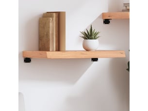 Étagère flottante, etagère murale, étagère suspendue marron clair bois chêne massif traité cf42391
