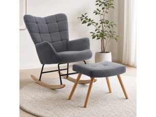 Fauteuil fixe <strong>MODENVIE</strong> <strong></strong> Velours côtelé gris