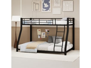 Lit superposé 90/140x190 cm <strong>HAUSS SPOLE</strong>  <strong></strong> coloris noir