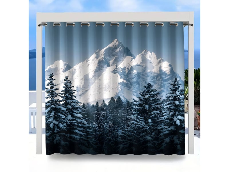  Rideaux d'extérieur améliorés pour gazebo, rideaux d'extérieur imperméables pour abri de jardin, 2 pièces 200*200cm  - Conforama C