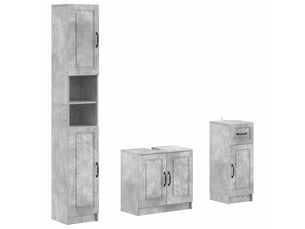 Ensemble de meuble de salle de bain 3 pièces utrecht gris béton cf63518
