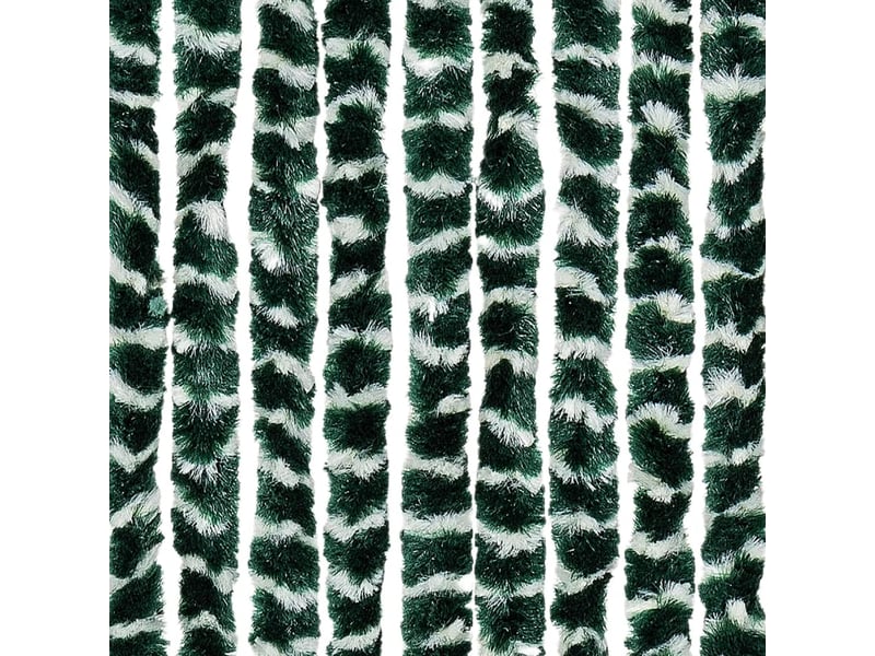  Rideau anti-mouches, moustiquaire vert et blanc 100x230 cm chenille cf43585  - Conforama E