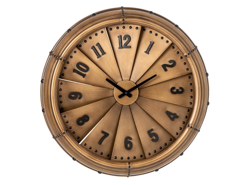  Horloge murale en métal hélios 63cm doré  - Conforama A