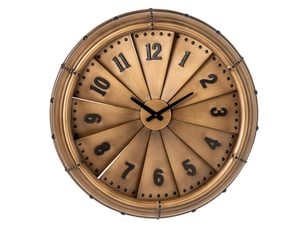 Horloge murale en métal hélios 63cm doré