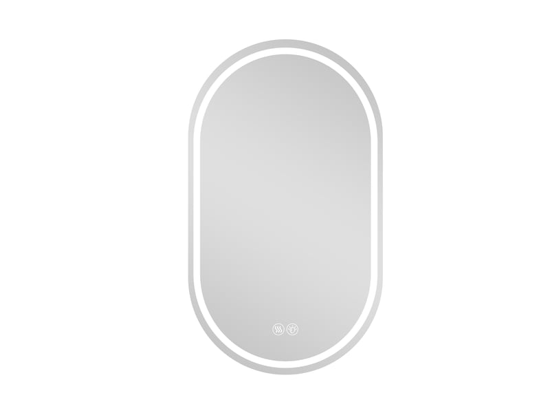 Miroir led ovale pour salle de bain 60 x 90 cm avec commande tactile  - Conforama A