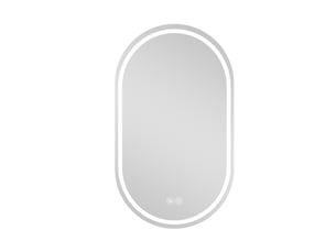 Miroir led ovale pour salle de bain 60 x 90 cm avec commande tactile