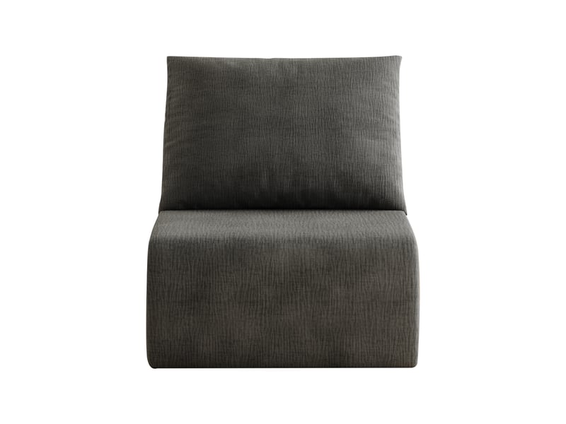  Canapé 1 place gris foncé fauteuil en tissu chenille mousse haute élasticité 67x95x85cm  - Conforama R