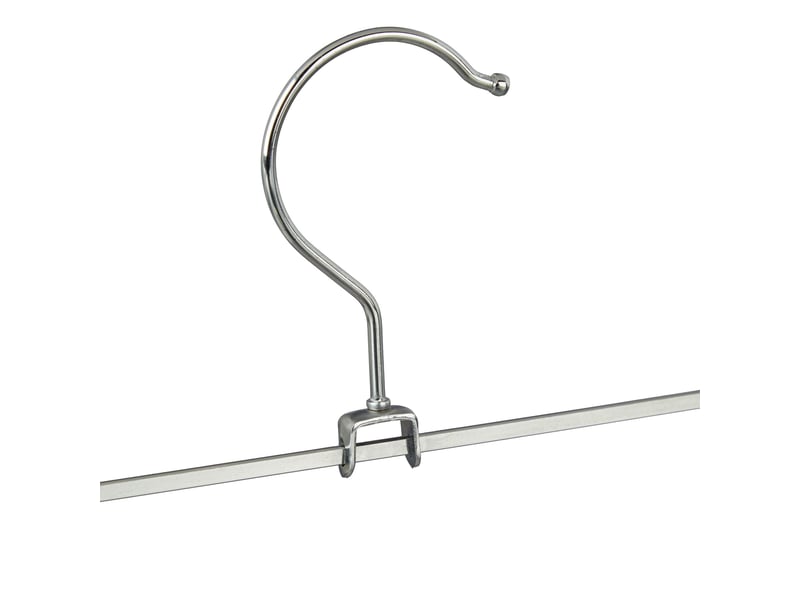  Lot de 25 cintres à pantalon avec pinces réglables 40 x 10 x 2 cm design épuré en métal argenté 13_0015883  - Conforama C