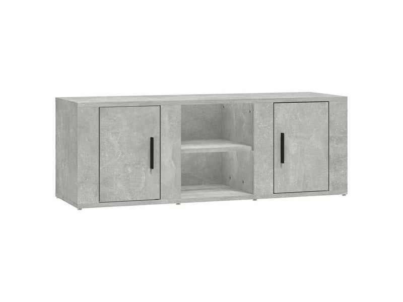  Meuble tv - banc tv - meuble de rangement gris béton 100x31,5x35 cm bois d'ingénierie  - Conforama A