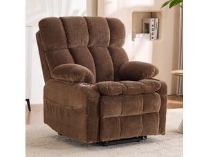 Fauteuil relax électrique  FLORAGRACE Tissu marron