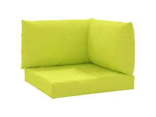 Lot de 3 coussins de palette, coussins de canapé vert vif tissu oxford cf59728
