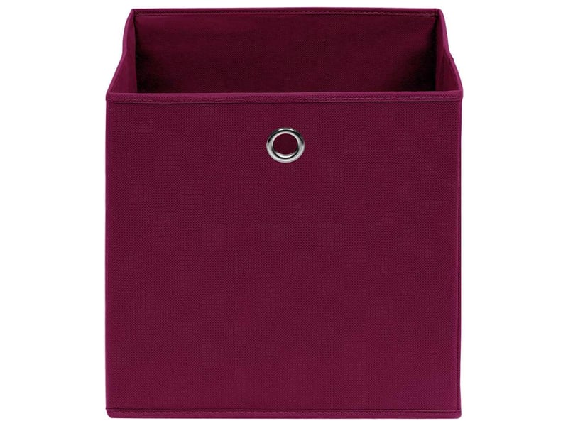  Boîtes de rangement 4 pcs rouge foncé 32x32x32 cm tissu shl34811  - Conforama C