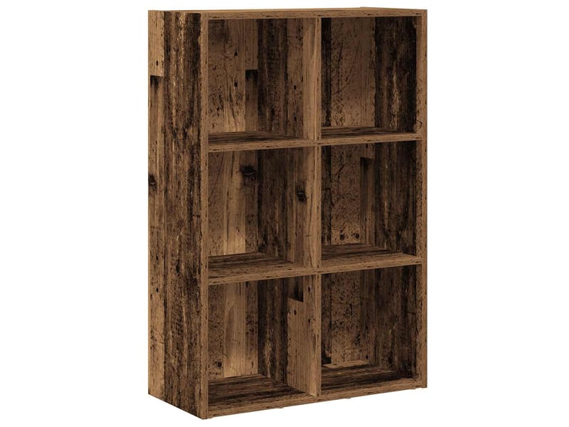  Bibliothèque, meuble de rangement salon vieux bois 66x30x98 cm bois d'ingénierie  - Conforama A