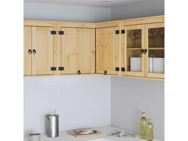 Armoire de cuisine, armoire ski brun miel 80x80x60cm pin massif - Conforama D