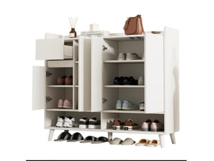 Buffet 4 porte(s) 1 tiroir(s) - 120 cm coloris blanc