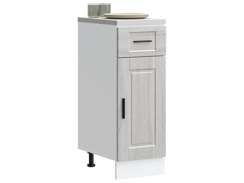Meuble de rangement, armoire de cuisine porto sonoma gris bois d'ingénierie shl9985 - Conforama B