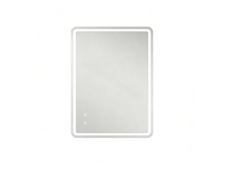  Miroir de salle de bain led 60 x 80 cm – argent – tactile, antibuée, dimmable, pose horizontaleverticale  - Conforama A