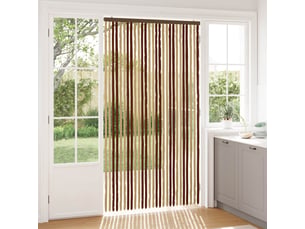 Rideau anti-insectes, moustiquaire en chenille marron et beige 118 x 220 cm cf43469