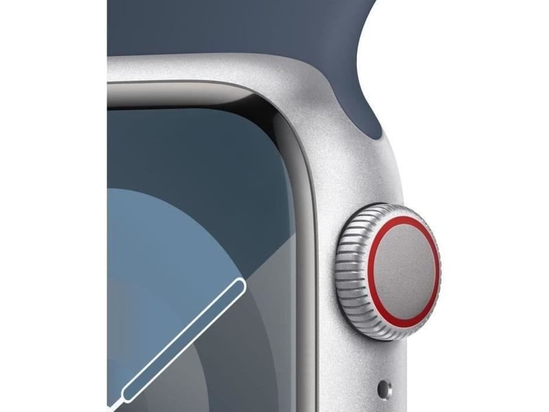  Montre connectee gps cellular 41mm aluminium argent bracelet sport storm blue ml  - Conforama C