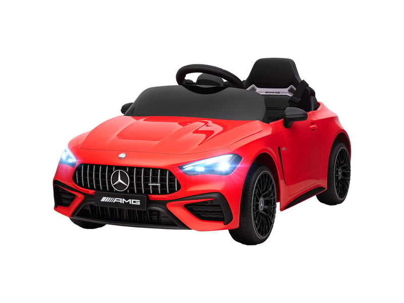 Voiture électrique pour enfants, design mercedes, moteur 12 v, télécommande, lumières led, musique, pour les enfants de 3 à 6 ans, rouge - Conforama B