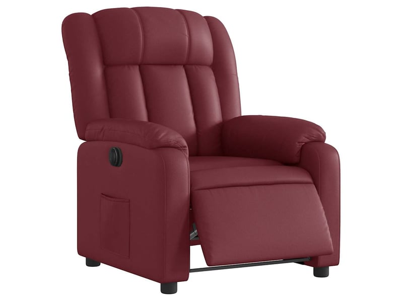  Fauteuil de bureau, fauteuil inclinable électrique rouge bordeaux similicuir shl8286  - Conforama C