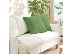 Lot de 2 coussins de canapé, coussins décoratifs vert clair 50 x 50 cm cf59171