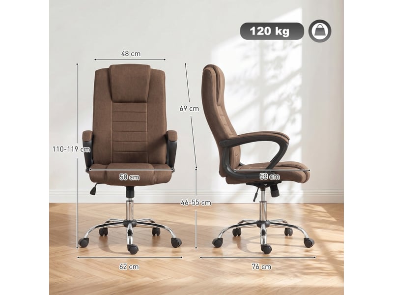  Jarervik chaise de bureau ergonomique pivotante inclinable marron  - Conforama E