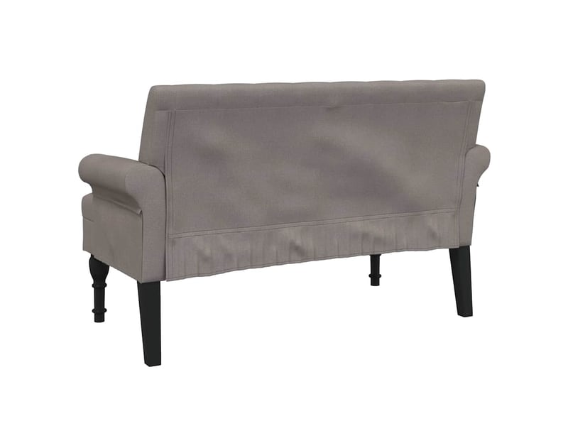  Banc salon, banc interieur avec dossier taupe 120x62x75,5 cm tissu  - Conforama E