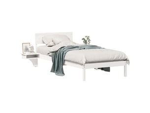 Lit simple 90x200 cm coloris blanc