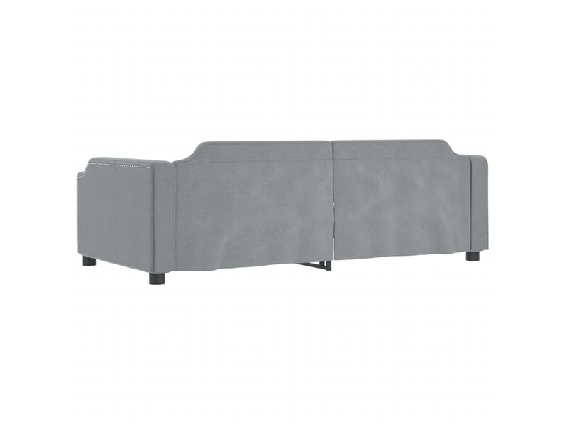 Lit simple- lit adulte - lit de repos sans matelas gris clair 80x200 cm tissu - Conforama D