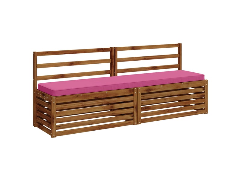 Lot de 2 coussins de banc, coussins d'assise vught 100 % polyester rose cf58065 - Conforama C