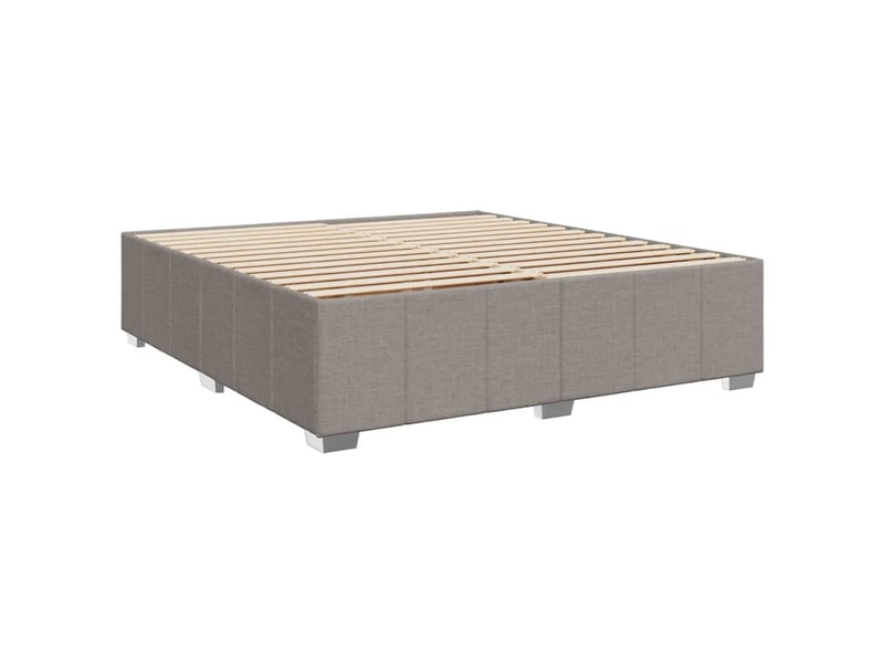  Lit double- lit adulte -  cadre de lit sans matelas taupe 200x200 cm tissu  - Conforama B