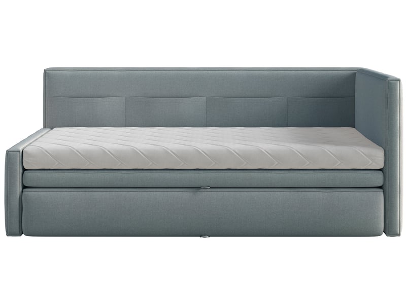 Selsey nesmi - lit rembourré - 90x200 cm - bleu Nesmi - Conforama A