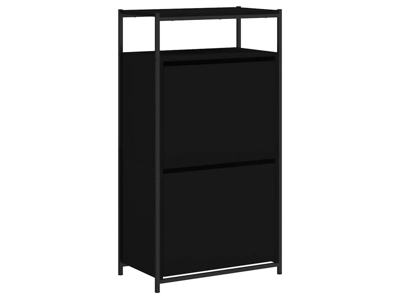 Meuble à chaussures, cabinet à chaussures noir 60x34x112 cm  - Conforama D
