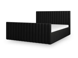 Lit coffre 200x200 cm <strong>MASSENO</strong>  <strong></strong> coloris noir