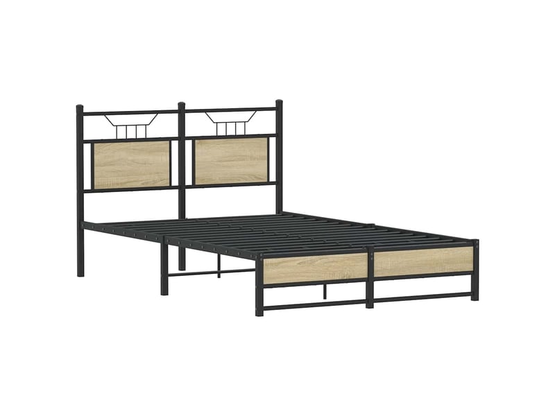  Cadre de lit sans matelas chêne sonoma 120x190 cm  - Conforama E
