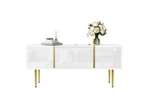 Table basse rectangulaire coloris blanc <strong></strong> <strong></strong> - 60 cmx100 cm
