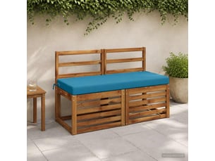 Lot de 2 coussins de banc, coussins d'assise soest 100 % polyester bleu clair cf57086