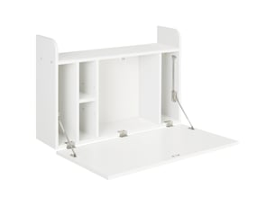 Bureau suspendu table murale table d'ordinateur murale et tablette rabattable 77 x 20 x 51 cm - avec rangements